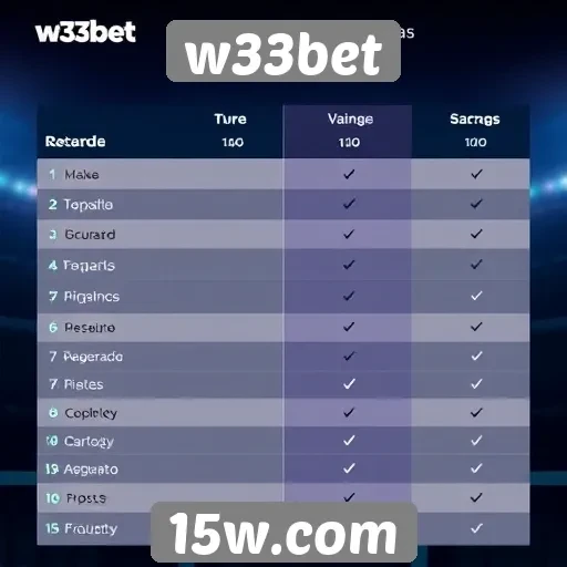 Comparativo entre w33bet e outras plataformas de apostas